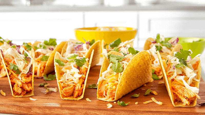 buffalo chicken tacos with ranch slaw