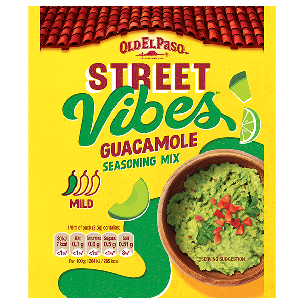 A pack of Old El Paso Street Vibes Guacamole Spice Mix, 20g
