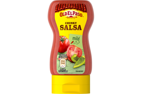 Squeezy bottle of Old El Paso's chunky salsa