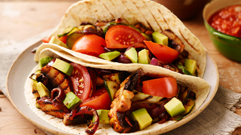 Char-Grilled Veggie Ten Minute Tacos